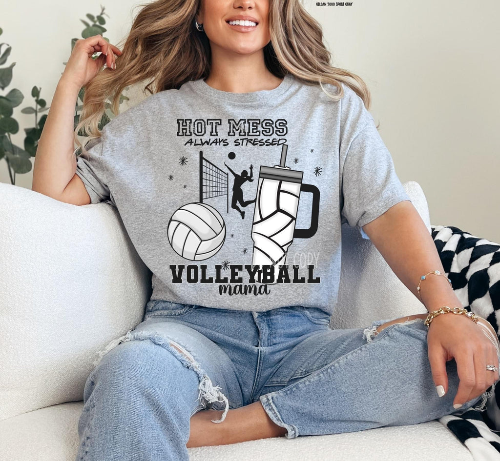 Hot Mess Volleyball Mama