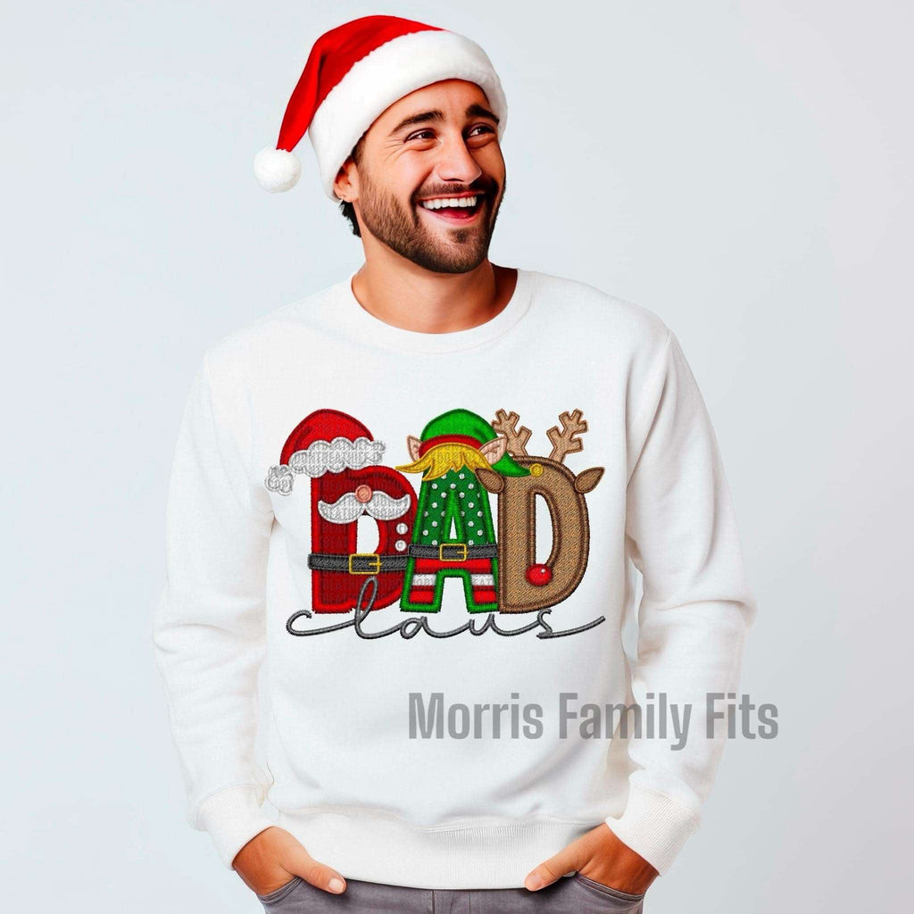 Dad/Daddy Claus Faux Embroidery