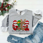 Gigi Claus Faux Embroidery