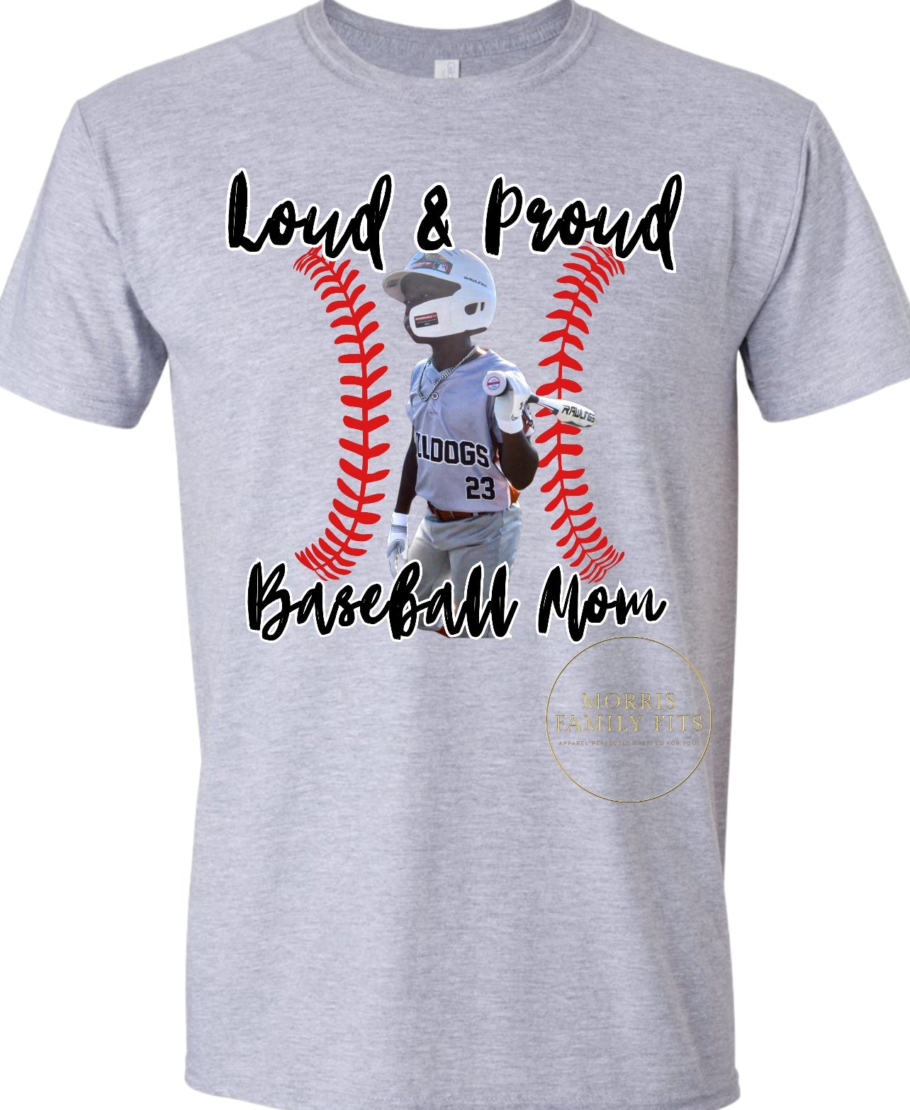 Loud and Proud Customizable Baseball Tee