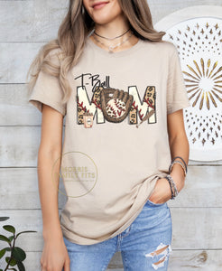 Leopard T-Ball Mom Tee